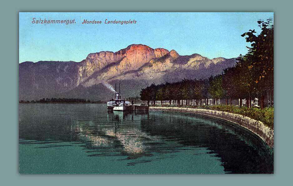 001_Salzkammergut.-Mondsee-Landungsplatz._-_Photochrom-F.-Morawetz-Salzburg.-Nr.-123