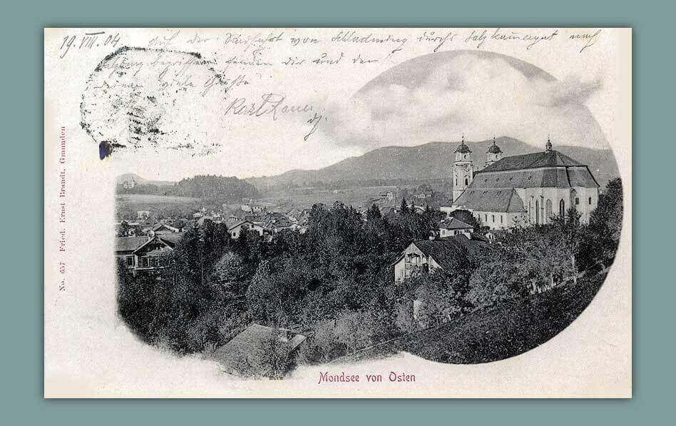 005_Mondsee-von-Osten_-_No.-657-Fried.-Ernst-Brandt-Gmunden-gelaufen-1904