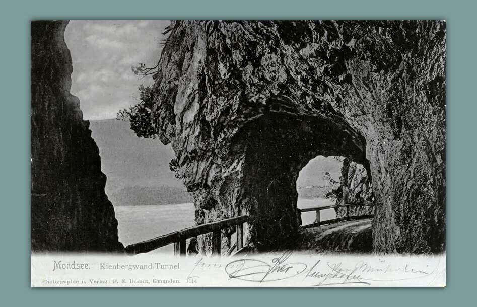 009_Mondsee.-Kienbergwand-Tunnel-Photographie-u.-Verlag-F.-E.-Brandt-Gmunden.-1114-gelaufen-1908