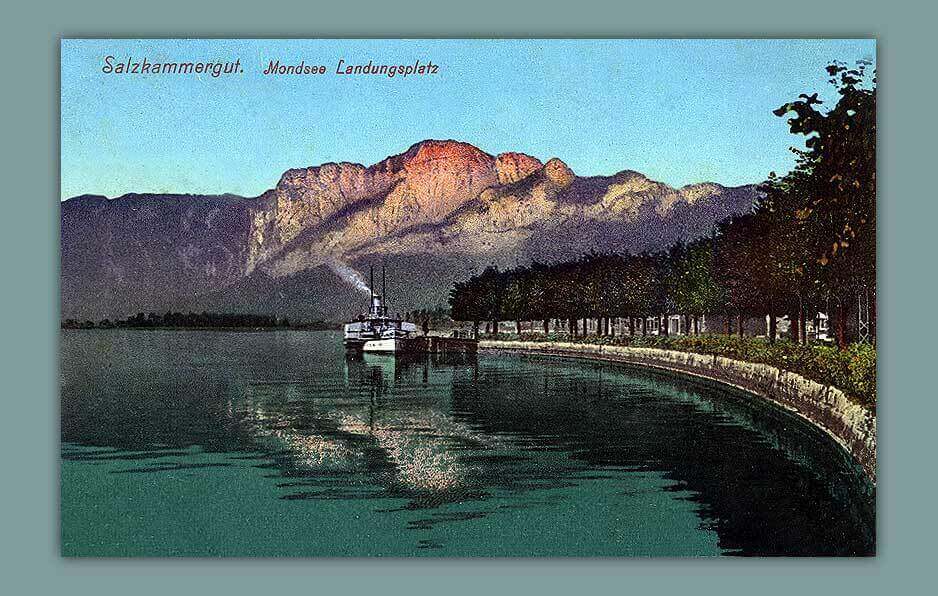 009_Salzkammergut.-Mondsee-Landungsplatz._-_Photochrom-F.-Morawetz-Salzburg.-Nr.-123