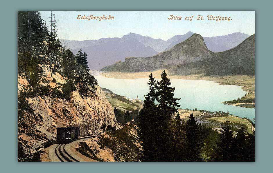 010_Schafbergbahn.-Blick-auf-St.-Wolfgang.-1906-F.-E.-Brandt-in-Gmunden-Photochromiekarte.-232