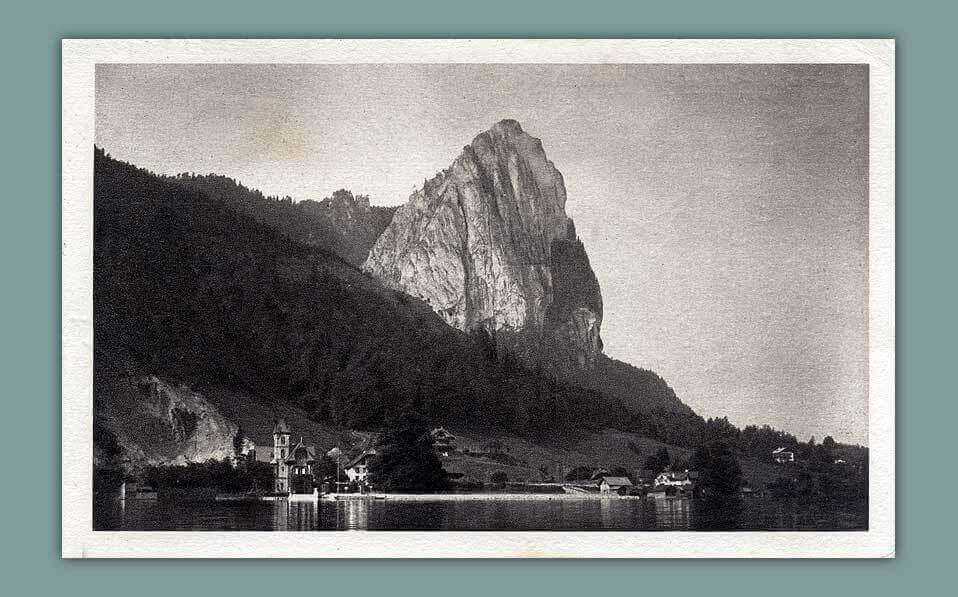 013_Salzkammergut-Plomberger-am-Mondsee-mit-der-Drachenwand.-1920-F.-E.-Brandt-in-Gmunden.-Nr.-0105