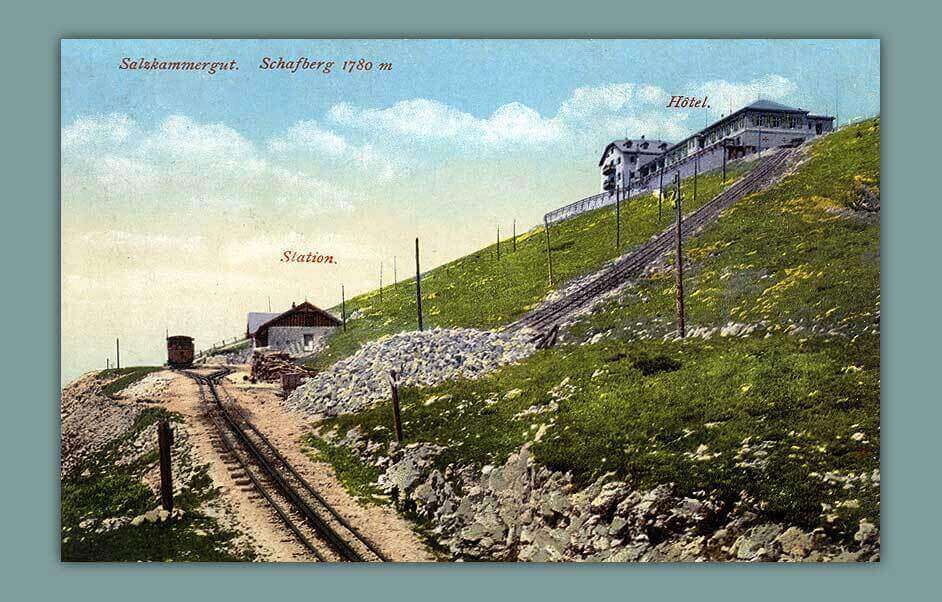 017_Salzkammergut.-Schafbergbahn-Gasthof-u.-Station-Schafbergalpe-1922-F.-E.-Brandt-Gmunden.-Nr.-956-c-1922-F.-E.-Brandt-Gmunden.-Nr.-956-c