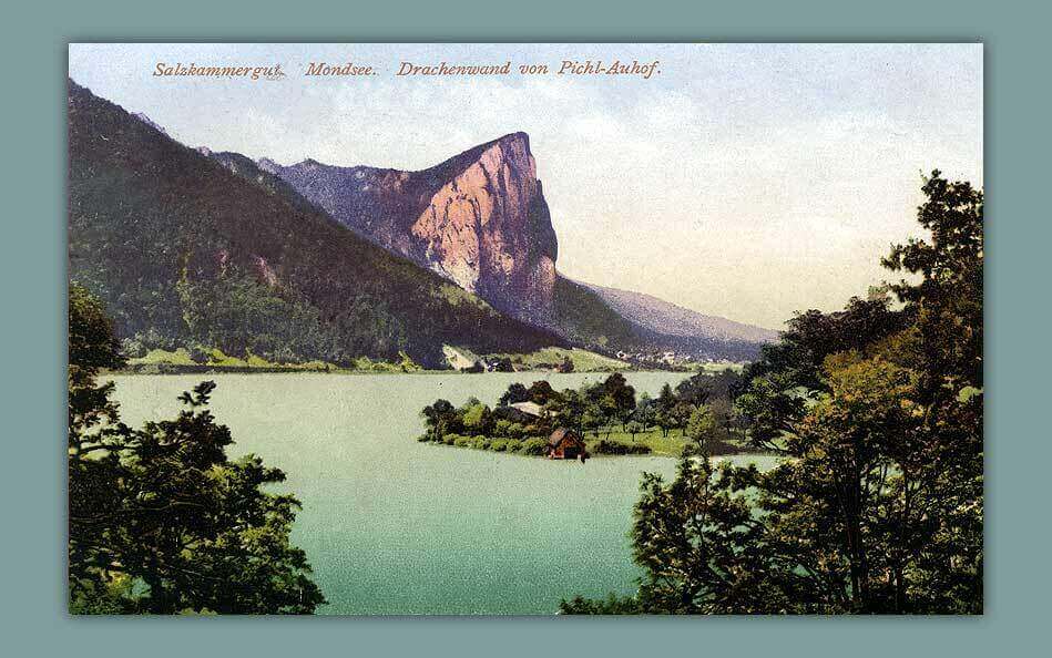 020_Salzkammergut.-Mondsee.-Drachenwand-vom-Pichl-Auhof.-1912.-F.-E.-Brandt-in-Gmunden.-Photochromiekarte-No.1130-gelaufen-1925