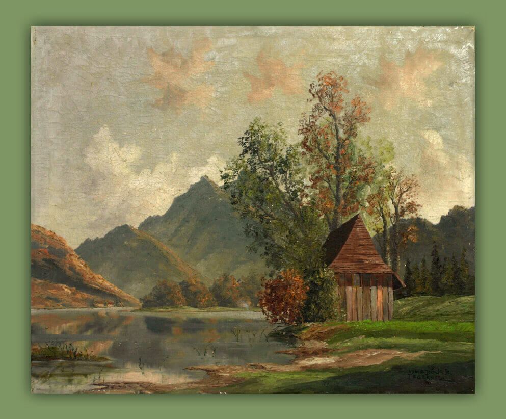 Motiv am Mondsee Salzkammergut Adolf Boeck Jr 1890 &#8211; 1968