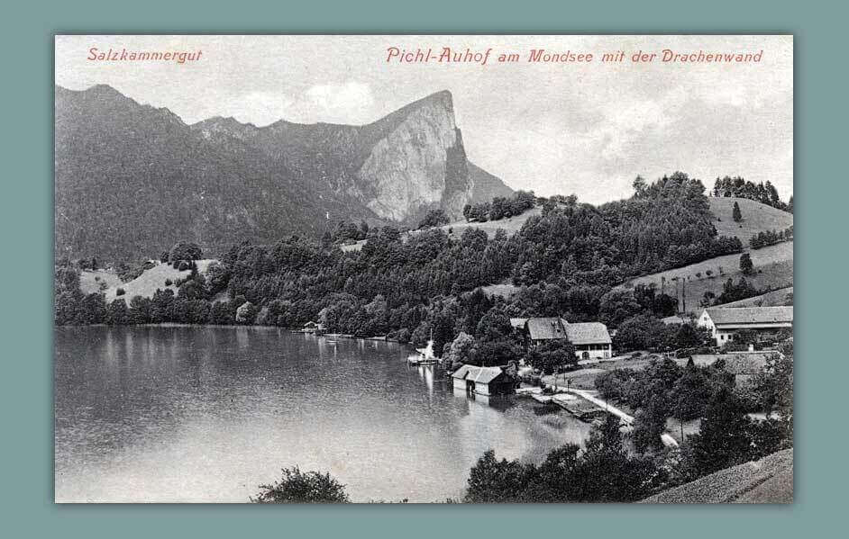 021_Salzkammergut.-Pichl-Auhof-am-Mondsee-mit-der-Drachenwand-1906.-F.-E.-Brandt-in-Gmunden.-Nr.-2078