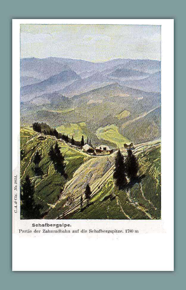 022_Schafbergalpe.-Partie-der-Zahnradbahn-auf-die-Schafbergspitze.-1780-m-C.-A.-Cie.-No.-2854.