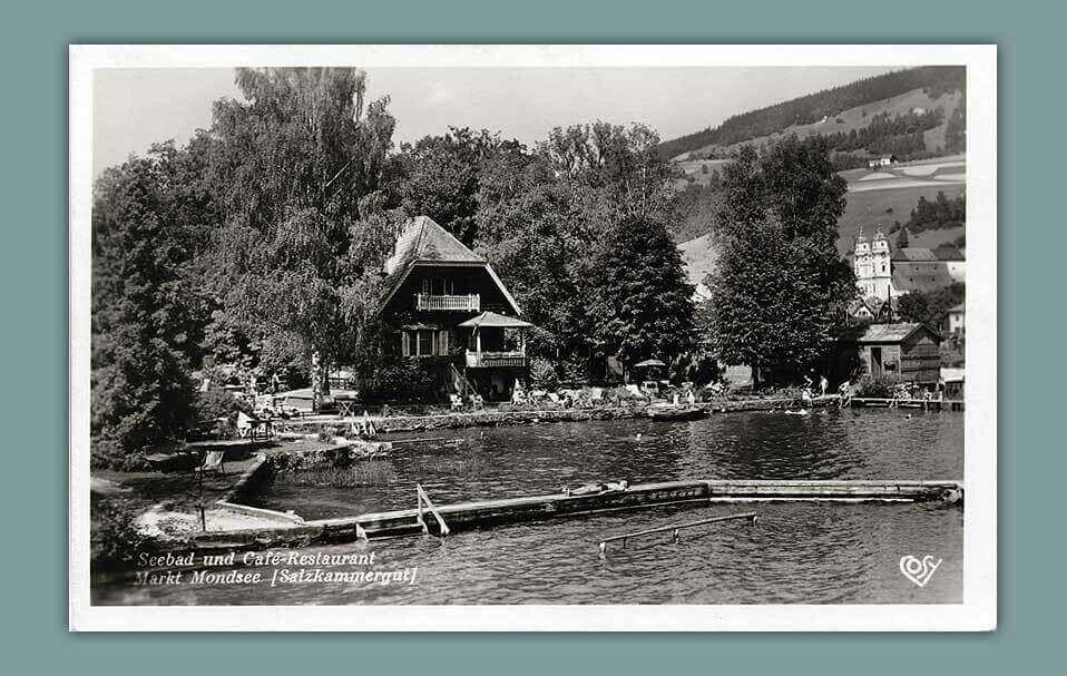 022_Seebad-und-Cafe-Restaurant-Markt-Mondsee-Salzkammergut_-_s-607-Gosy-Verlag-Salzburg-Getreidegasse-22-gelaufen-1942