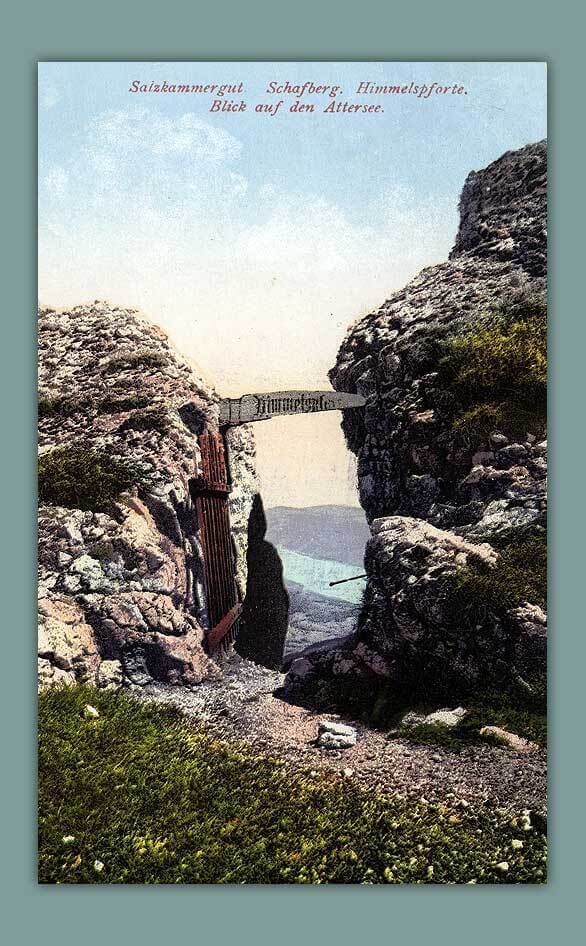 023_Salzkammergut.-Schafberg.-Himmelpforte.-Blick-auf-den-Attersee.-1916-F.-E.-Brandt-in-Gmunden.-Photochromiekarte-Nr.-711