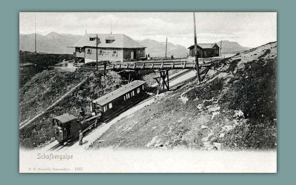 032_Schafbergbahn.-Bergfahrt.-1909-F.-E.-Brandt-in-Gmunden-Photochromiekarte-No.-227