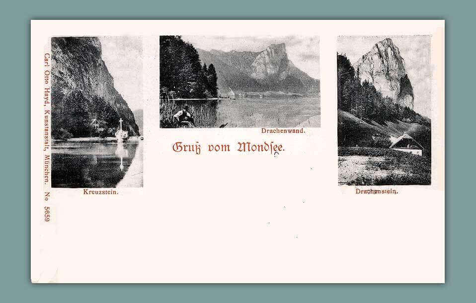 037_Gruss-vom-Mondsee.-Kreuzstein.-Drachenwand.-Drachenstein.-Carl-Otto-Hayd-Kunstanstalt-Muenchen-No.-5659-gelaufen-1900