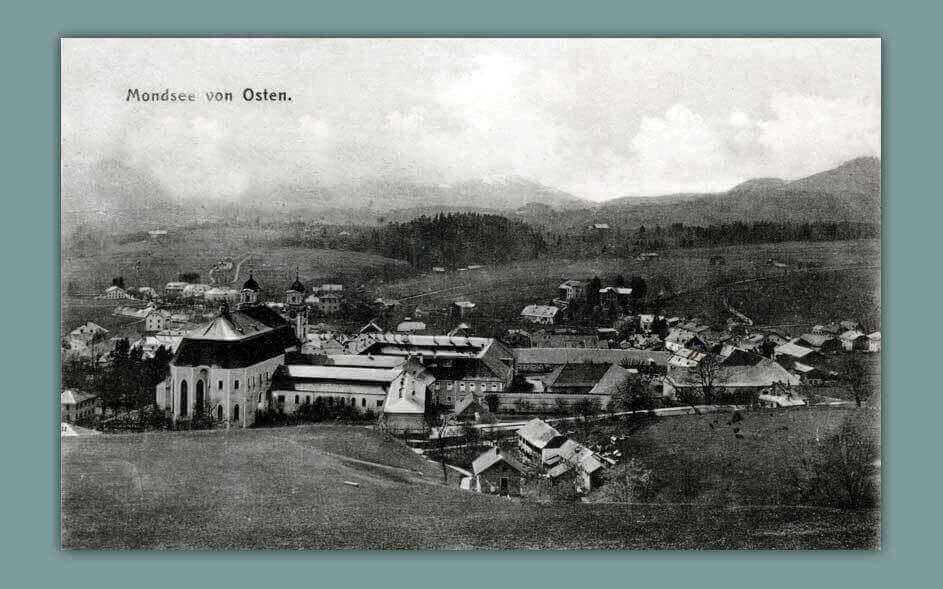 038_Mondsee-von-Osten-W.Pokorny-Mondsee-1909-gelaufen-1911