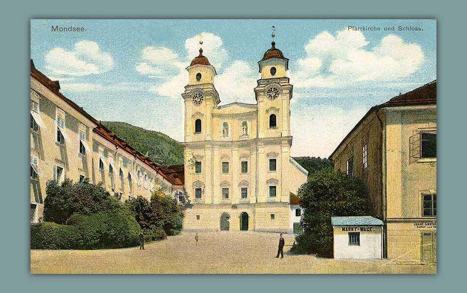 043_Mondsee.-Pfarrkirche-und-Schloss._-_1906.-F.-E.-Brandt-in-Gmunden-No-3777._