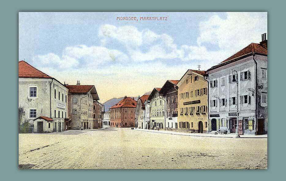 046_Mondsee-Marktplatz_-_Verlag-Josef-Engelhart-Mondsee-Druck-Grafische-Kunstanstalt.-Salzburg-Maretzgersteig.-7