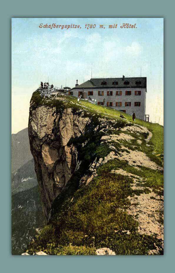 062_Schafbergspitze.-1780-m-mit-Hotel.-1906.-F.-E.-Brandt-in-Gmunden-Photochromiekarte-No-.333