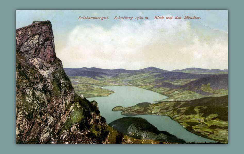 095_Salzkammergut.-Schafberg-1780-m.-Blick-auf-den-Mondsee.-1913.-F.-E.-Brandt-in-Gmunden.-Photochromiekarte-No.1254