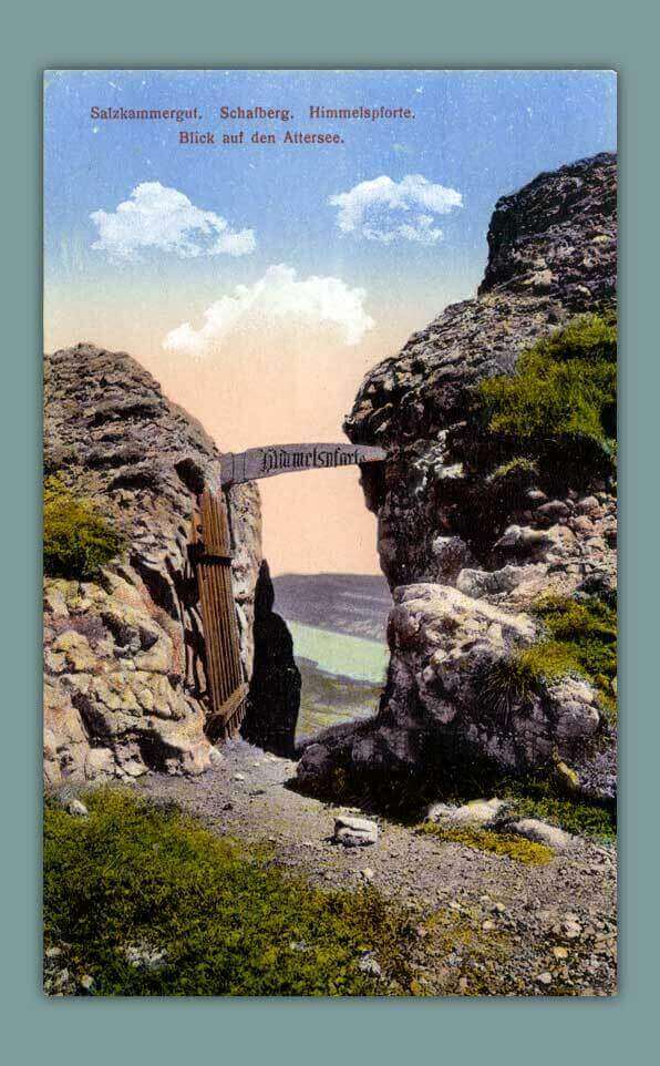 097_Salzkammergut-Schafberg.-Himmelspforte.-Blick-auf-den-Attersee.-1906-F.-E.-Brandt-Gmunden.-Nr.-711c