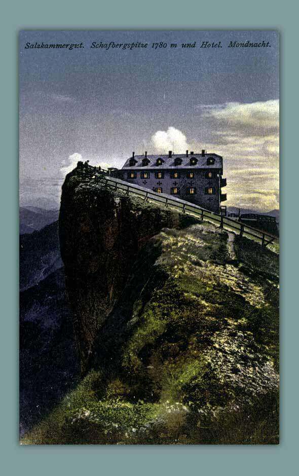 123_Salzkammergut.-Schafbergspitze-1780-m-und-Hotel.-Mondnacht.-907.-Fr.-Ernst-Brandt-Gmunden.-Photochromiekarte.-Nr.-710