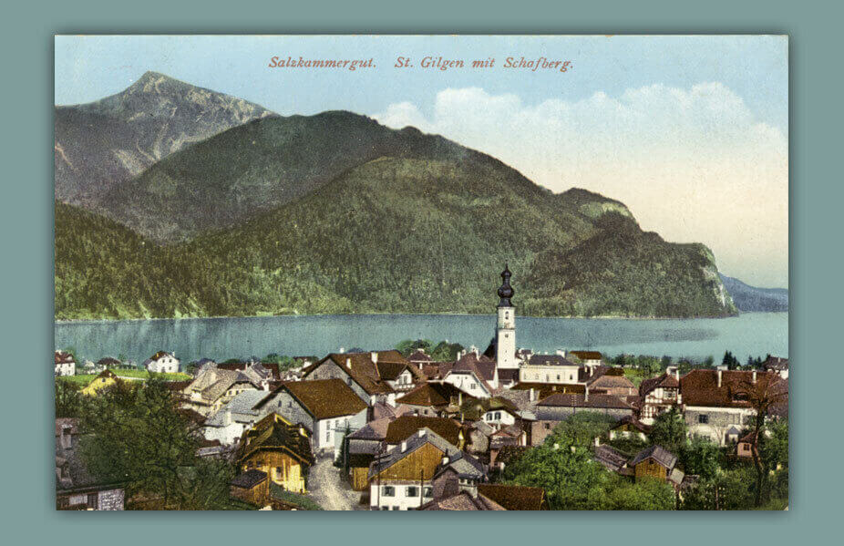 Salzkammergut.-St.Gilgen-mit-Schafberg