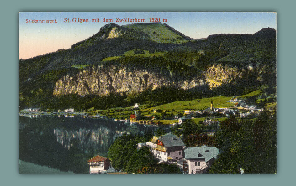 Salzkammergut.-St.Gilgen-mit-dem-Zoelferhorn-1520m