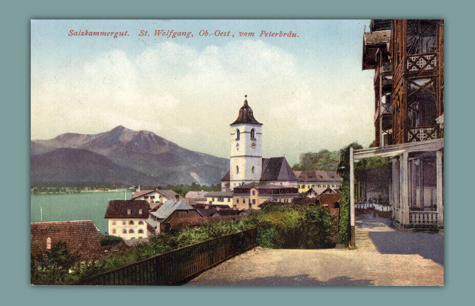 Salzkammergut.-St.Wolfgang-Ob.-Oest-vom-Peterbraeu