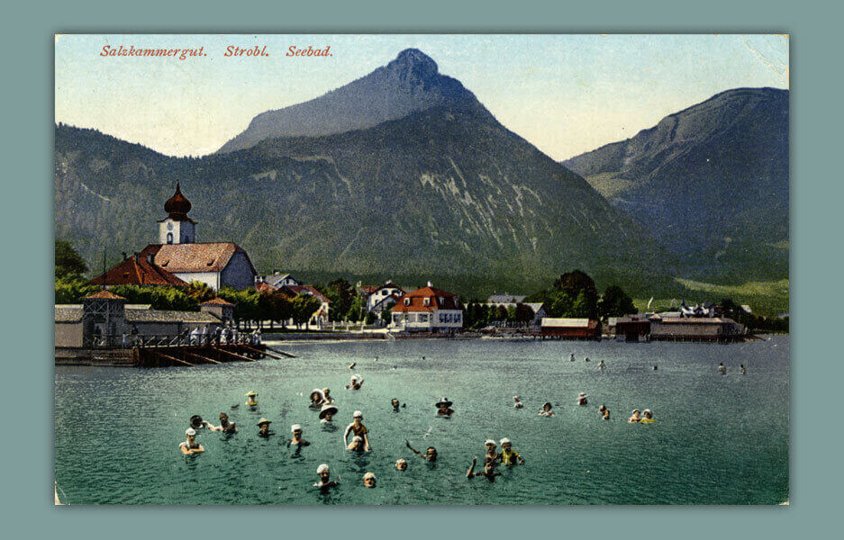 Salzkammergut.-Strobl.-Seebad-